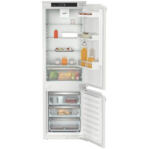 253L No Frost Integrated Fridge Freezer, Fixed Hinge, 70/30, Stainless Steel, E Rated - Liebherr ICNe5103 - Naamaste London Homewares - 1