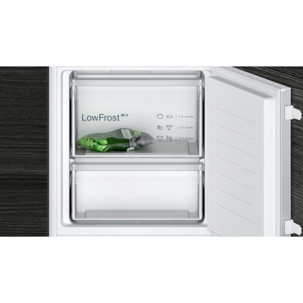 270L Low Frost Integrated Fridge Freezer, 70/30, White, E Rated - Siemens KI87VVSE0G iQ300 - Naamaste London Homewares - 6