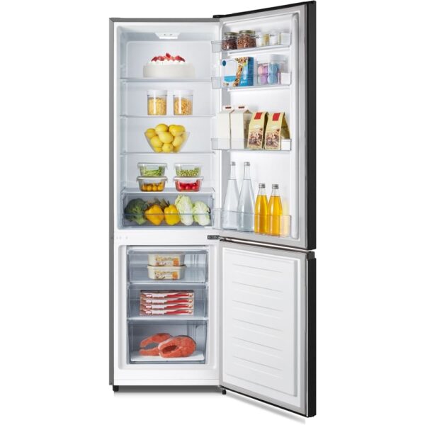 269L Freestanding Static Black Fridge Freezer, 70/30 - Fridgemaster MC55265EB - Naamaste London Homewares - 3