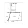 60cm Gesture Control Extractor, Black - CDA EXG60BL - Naamaste London Homewares - 2