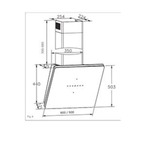60cm Gesture Control Extractor, Black - CDA EXG60BL - Naamaste London Homewares - 2
