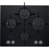 60cm Built-In 4 Burner Gas Hob, Black - Hotpoint FTGHG641DHBK - Naamaste London Homewares - 1