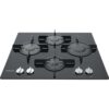 60cm Built-In 4 Burner Gas Hob, Black - Hotpoint FTGHG641DHBK - Naamaste London Homewares - 2