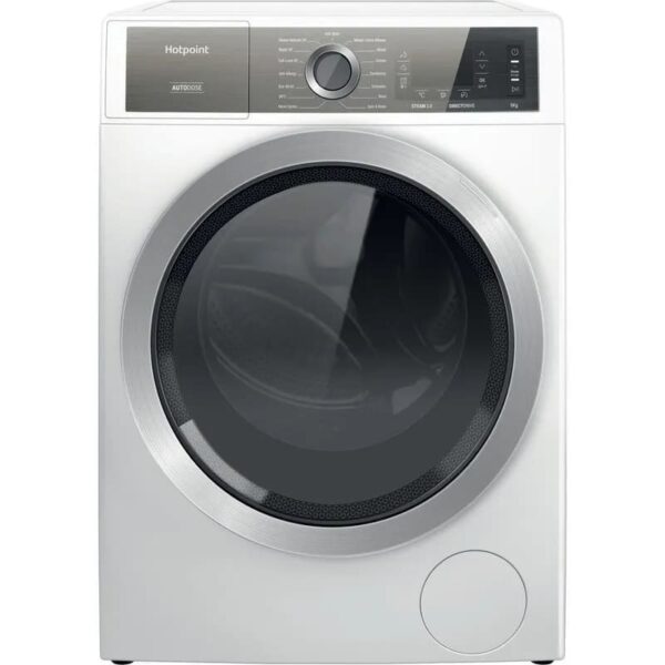 9kg Hotpoint Washing Machine, AutoDose, White, B Rated - H7 W945WB UK - Naamaste London Homewares - 1