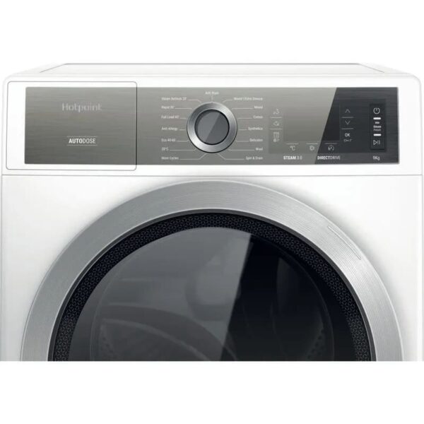 9kg Hotpoint Washing Machine, AutoDose, White, B Rated - H7 W945WB UK - Naamaste London Homewares - 8