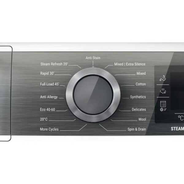 9kg Hotpoint Washing Machine, AutoDose, White, B Rated - H7 W945WB UK - Naamaste London Homewares - 9