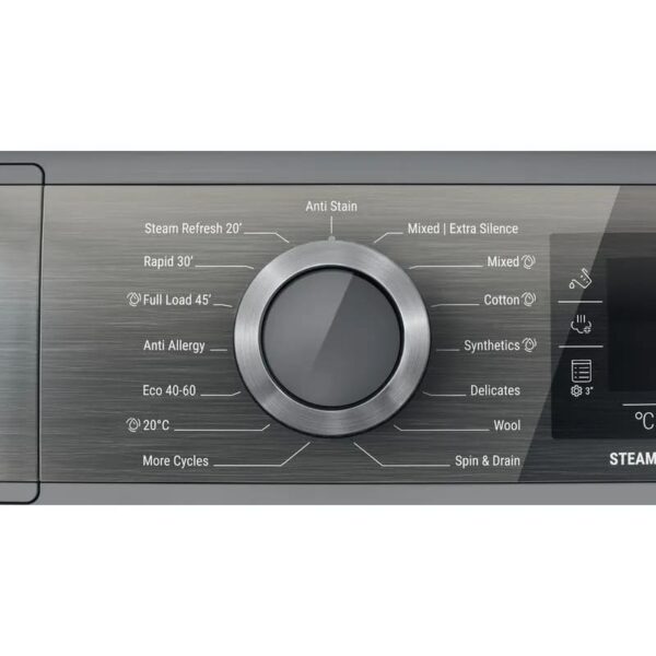 10kg Hotpoint Washing Machine, GentlePower, Silver, A Rated - H8 W046SB UK - Naamaste London Homewares - 8