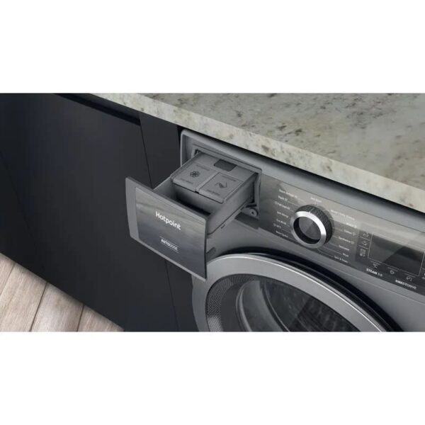 10kg Hotpoint Washing Machine, GentlePower, Silver, A Rated - H8 W046SB UK - Naamaste London Homewares - 12