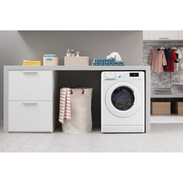 9kg Indesit Washing Machine, 1400 Spin, White, A Rated - BWE91496XWUKN - Naamaste London Homewares - 11