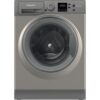 8kg Hotpoint Washing Machine, Grey, B Rated - NSWM845CGGUKN - Naamaste London Homewares - 1