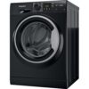 8kg Hotpoint Washing Machine, 1400 Spin, Black, B Rated - NSWM845CBSUKN - Naamaste London Homewares - 2