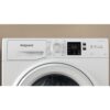 8kg Hotpoint Washing Machine, Anti-stain,1400rpm, White - NSWM845CWUKN - Naamaste London Homewares - 8