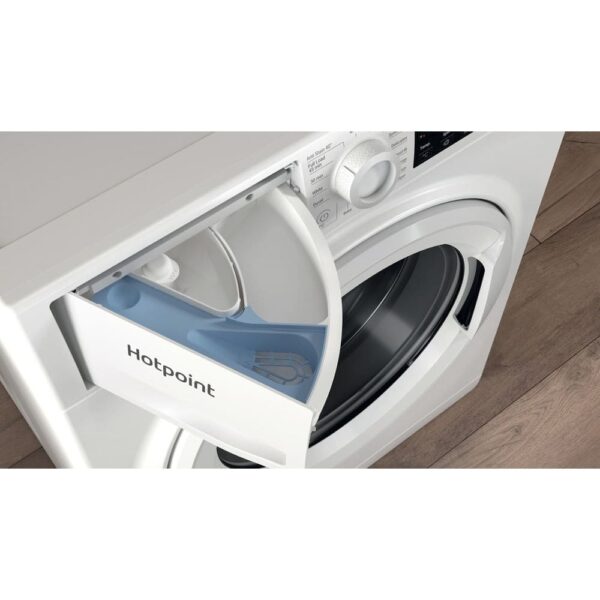 8kg Hotpoint Washing Machine, Anti-stain,1400rpm, White - NSWM845CWUKN - Naamaste London Homewares - 10