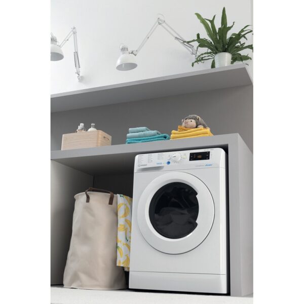 8kg Indesit Washer Dryer 1400 Spin, White, A Rated - BDE86436XWUKN - Naamaste London Homewares - 11