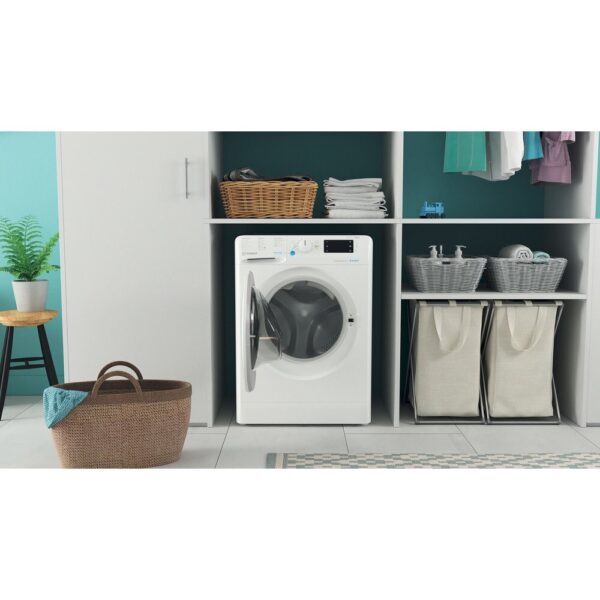 8kg Indesit Washer Dryer 1400 Spin, White, A Rated - BDE86436XWUKN - Naamaste London Homewares - 12