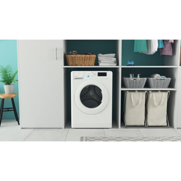 10kg Indesit Washing Machine, 1400 Spin, White, A Rated - BWE101486XWUKN - Naamaste London Homewares - 5