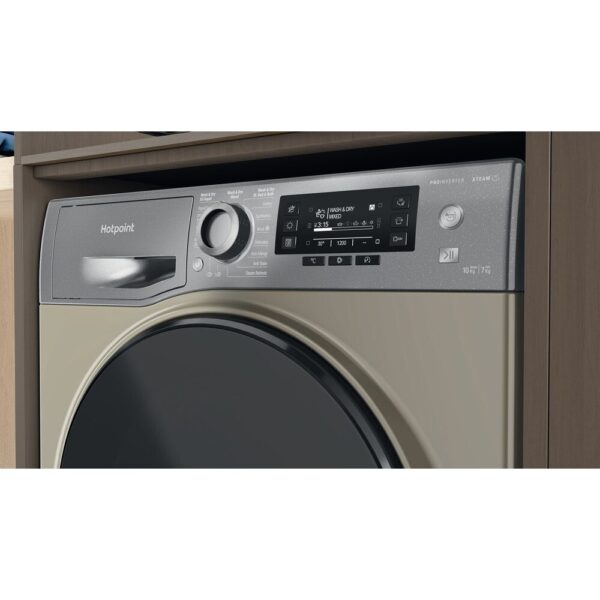 Hotpoint Washer Dryer 10kg in Grey, 1400 Spin, A Rated - NDD 10726 GDA UK - Naamaste London Homewares - 4