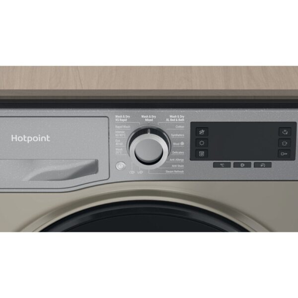 Hotpoint Washer Dryer 10kg in Grey, 1400 Spin, A Rated - NDD 10726 GDA UK - Naamaste London Homewares - 5