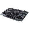 70cm 5 Burner Gas Hob, Black on Glass - Amica AGVH7300BL - Naamaste London Homewares - 2