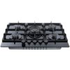 70cm 5 Burner Gas Hob, Black on Glass - Amica AGVH7300BL - Naamaste London Homewares - 5