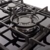 70cm 5 Burner Gas Hob, Black on Glass - Amica AGVH7300BL - Naamaste London Homewares - 6