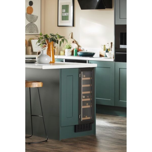 19 Bottle CDA Wine Cooler, Black, G Rated - CFWC304BL - Naamaste London Homewares - 2