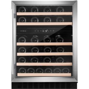 46 Bottle Wine Cooler, Stainless Steel, G Rated - CDA CFWC604SS - Naamaste London Homewares - 1