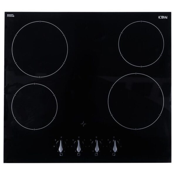 4 Zone Electric Ceramic Hob, Black Frameless - CDA HC6312FR - Naamaste London Homewares - 5