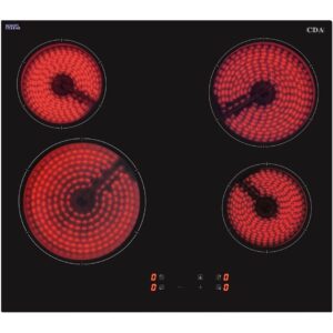 4 Zone Electric Ceramic Hob, Black - CDA HC6621FR - Naamaste London Homewares - 1