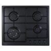 4 Burner Gas Hob, Black - CDA HG6251BL - Naamaste London Homewares - 1