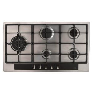 86cm 5 Burner Gas Hob, Stainless Steel - CDA HG9351SS - Naamaste London Homewares - 1