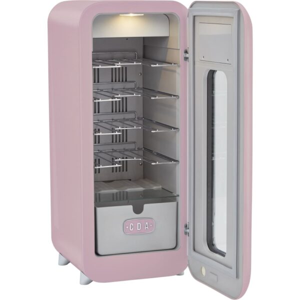 48L Retro CDA Wine Cooler, Pink, G Rated - Nancy Tea Rose - Naamaste London Homewares - 3