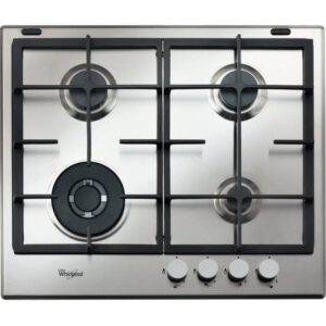 60cm Built In 4 Burner Gas Hob Stainless Steel - WHIRLPOOL GMA6422IX - Naamaste London Homewares - 1