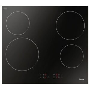 60cm 4 Zone Ceramic Hob, Black - Amica ACH6420FR - Naamaste London Homewares - 1