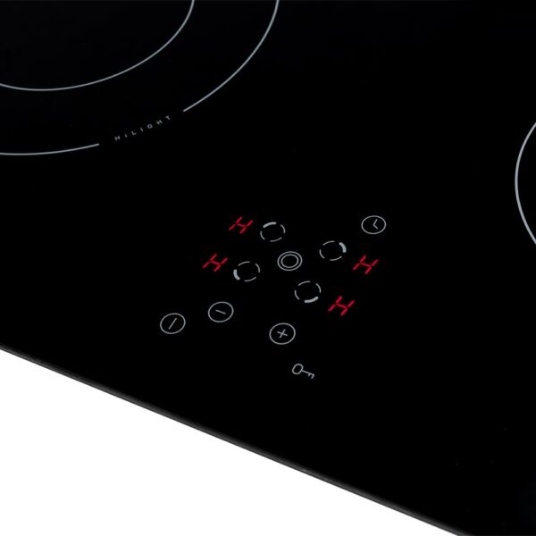 60cm Four Zone Electric Ceramic Hob, Frameless Touch Control - Amica ACH6440FR - Naamaste London Homewares - 2