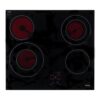 60cm Four Zone Electric Ceramic Hob, Frameless Touch Control - Amica ACH6440FR - Naamaste London Homewares - 6