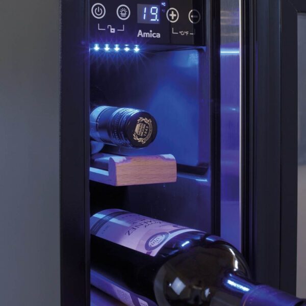 Freestanding Wine Cooler, Stainless Steel - Amica AWC150SS - Naamaste London Homewares - 3