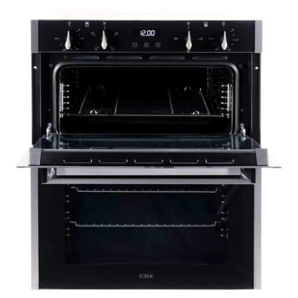 Built-Under Electric Double Oven, Stainless Steel, A Rated - CDA DC741SS - Naamaste London Homewares - 3