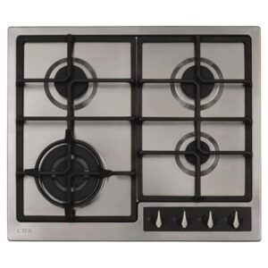 4 Burner Gas Hob, Stainless Steel - CDA HG6351SS - Naamaste London Homewares - 1