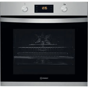 71L Built-In Electric Oven, Inox, A Rated - Indesit KFW3841JHIXUK - Naamaste London Homewares - 1