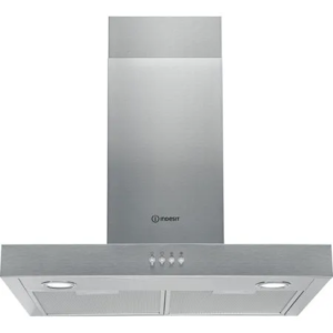60cm Chimney Cooker Hood, Stainless Steel, D Rated - Indesit IHBS65LMX - Naamaste London Homewares - 1
