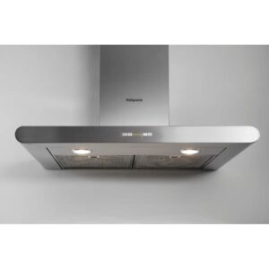 70cm Chimney Cooker Hood, Stainless Steel - Hotpoint PHC77FLBIX - Naamaste London Homewares - 1