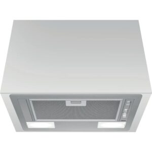 53cm Integrated Cooker Hood Silver, C Rated - Hotpoint PCT64FLSS - Naamaste London Homewares - 1
