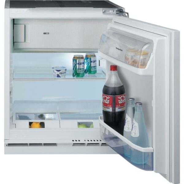 144L Undercounter Larder Fridge, With Ice Box, White - Hotpoint HBUF011 - Naamaste London Homewares - 1