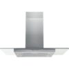 90cm Chimney Cooker Hood, Stainless Steel, B Rated - Hotpoint UIF93FLBX - Naamaste London Homewares - 1