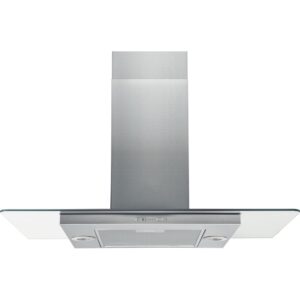 90cm Chimney Cooker Hood, Stainless Steel, B Rated - Hotpoint UIF93FLBX - Naamaste London Homewares - 1