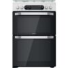 60cm Dual Fuel Cooker with Double Oven, White, A Rated - Hotpoint HDM67G9C2CW - Naamaste London Homewares - 1