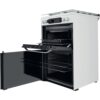 60cm Dual Fuel Cooker with Double Oven, White, A Rated - Hotpoint HDM67G9C2CW - Naamaste London Homewares - 5