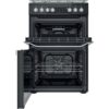 60cm Dual Fuel Cooker with Double Oven, Black, A Rated - Hotpoint HDM67G9C2CB - Naamaste London Homewares - 3