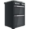 60cm Dual Fuel Cooker with Double Oven, Black, A Rated - Hotpoint HDM67G9C2CB - Naamaste London Homewares - 4